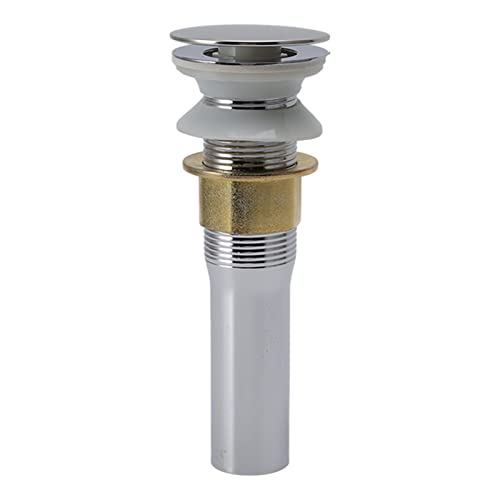 Stainless Steel Pop Up Drain Stopper | Clog - Proof Sink Strainer for 41-50mm Basin | Tarnish - Proof Brass & 304 Stainless Steel Drain Plug | Easy Install Bathroom/Kitchen (Without Hole) von ZYLARUM