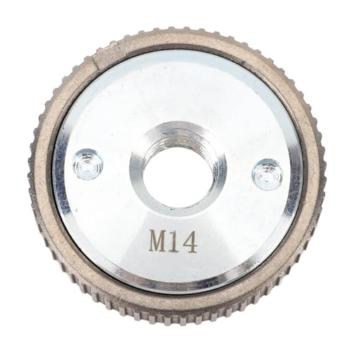 Standard Thread Quick Release Nut | Auto Locking Flange for Angle Grinder | High Strength Alloy Steel Pressure Plate/Grinding Wheel/Cutting Disc | 50mm Size, Silver Gear Design von ZYLARUM