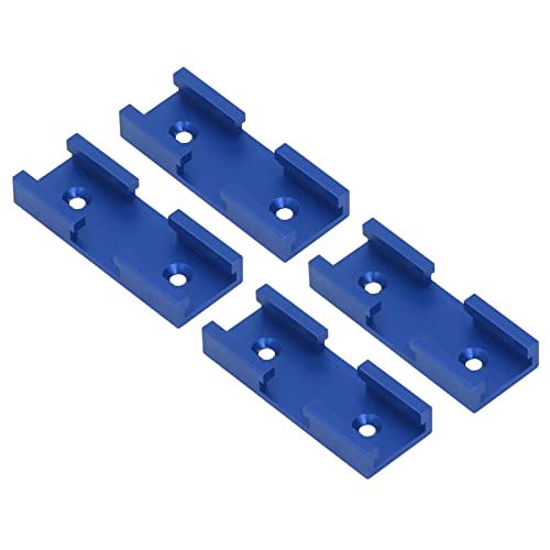 T Track Intersection Parts 4PCS | Aluminum Alloy Cross Track Connector for Woodworking | T Slot Track Fittings for Carpenter/Workbench/Jigs (Blue) von ZYLARUM
