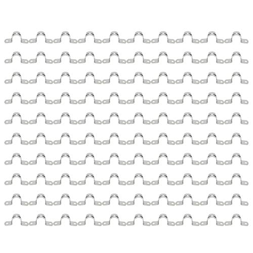 U Shaped Saddle Clamps 100pcs | 304 Stainless Steel Tubing Clips for Water Tubes/Conduits/Pneumatic Hoses | Detachable Quick - Fit Design, 25mm Size, 6.2mm Mounting Hole U Shaped Saddle Clamps 100pcs | 304 Stainless Steel Tubing Clips for Water Tubes/Conduits/Pneumatic Hoses | Detachable Quick - Fit Design, 25mm Size, 6.2mm Mounting Hole von ZYLARUM