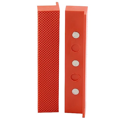 Vise Jaws Protector Pads 1 Set | TPU Attraction Protective Pads for Woodworking/Metalworking/Drilling | Compatible with Vise Clamps & Milling Machines (6") von ZYLARUM