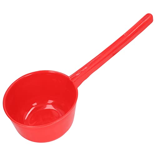 Water Scoop | 1.5L Large Capacity Thickened Plastic with 15.7 Inch Long Handle | Garden Watering Can/Kitchen Food Washing/Bathroom Shower Tool | Sturdy & Lightweight (Red) von ZYLARUM