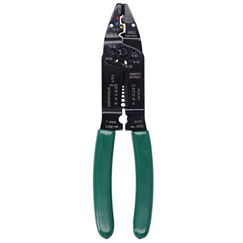 Wire Stripper Tool | Carbon Steel Multifunctional Crimping Plier | Strips 10-32, 10-24, 4-40, 6-32, 8-32 Wires | Ergonomic Handle for Electricians/DIY Projects Wire Stripper Tool | Carbon Steel Multifunctional Crimping Plier | Strips 10-32, 10-24, 4-40, 6-32, 8-32 Wires | Ergonomic Handle for Electricians/DIY Projects von ZYLARUM
