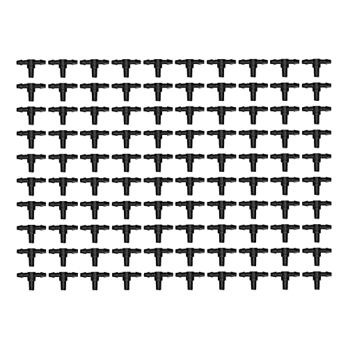 ZYLARUM 100pcs 4/7 Schlauch Tee -Anschlussanschlüsse | Nein - WORTUNGSPUCH - to - DRIP -Bewässerungssystem anschließen | Garten- / Farm/Gewächshaus -Wässerungskit | Stabile von ZYLARUM