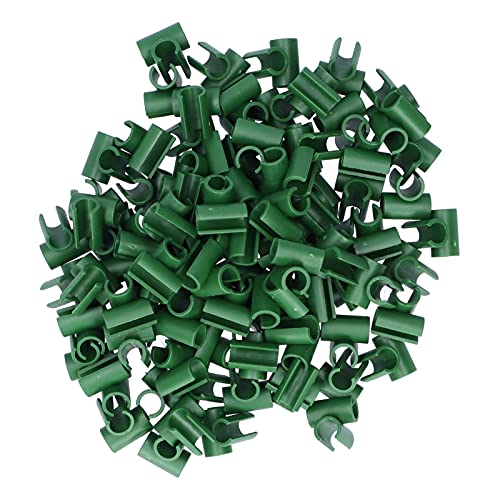 ZYLARUM 100pcs Gartenpflanzenclips | Cross -Fixierungsklemmen für Stahlrohre/Reben | Stabile Plastikschnallen mit 8 mm Innendurchmesser | Gartenzubehör für Gartenbau & Heim von ZYLARUM
