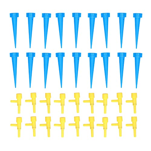 ZYLARUM 18PCS Self Watering Spikes | Adjustable Control Valve for Potted Plants/Flowers/Vegetables | Automatic Plant Watering Devices for Indoor & Outdoor Use | Sturdy ABS Material (Blue) von ZYLARUM