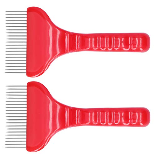 ZYLARUM 21 Tin Beekeeping Uncapping Scoop 2PCS | Stainless Steel Honey Scoop Tool with Ergonomic Handle | Expert Beekeeper Tool for Wax Removal & Honey Harvest von ZYLARUM