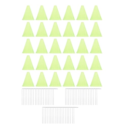 ZYLARUM 30PCS Plastic Cloche Dome for Plants | Reusable Bell Plant Cover Safeguards from Snails/Birds/Chickens | Garden Cloches with 60 Ground Stakes | Weatherproof Plant Protector von ZYLARUM