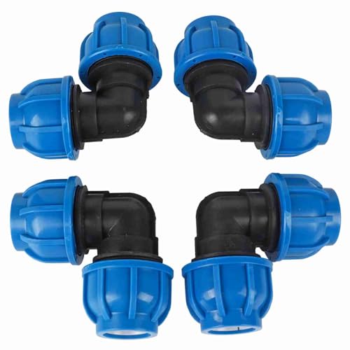 ZYLARUM 32mm PE Elbow Adapter Connector | 4Pcs Water Pipe Fittings for PPR/PE/PVC Pipes | High Pressure Tolerance & Low Flow Limitation | 50 + Years Lifespan von ZYLARUM
