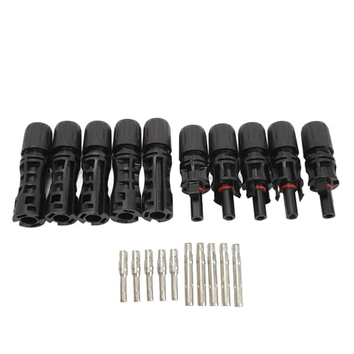 ZYLARUM 5 Pair Solar Connectors with Pins | IP67 Weather - Proof 1500V 30A PV Connector for Solar Panel Systems | Female Male Connectors Replacement for Industry Standard von ZYLARUM