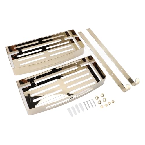 ZYLARUM Bathroom Floating Shelves | 304 Stainless Steel 2 Tier Wall Mounted | Over Toilet/Shower Organizer | Space Saving Design, Long - Lasting & Water - von ZYLARUM