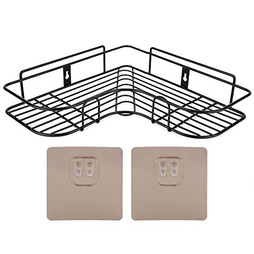 ZYLARUM Corner Storage Shelf Organizer | No Drill Bathroom Toiletries Organizer Stand | Robust 5kg Capacity | Space Saving Angled Design for Shower/Kitchen/Vanity von ZYLARUM