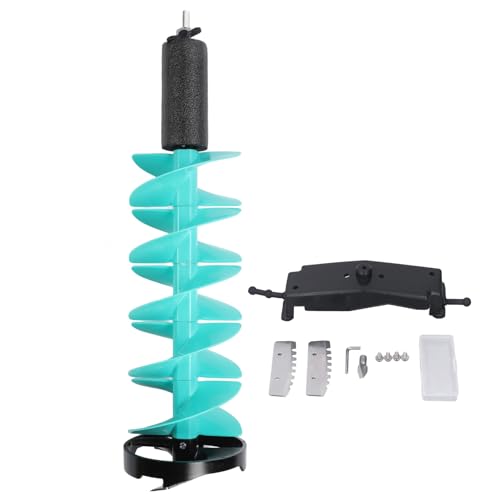 ZYLARUM Electric Ice Auger Drill Bit 8 Inch | Tungsten Carbide Cutter for Deep Waters & Thick Ice | Universal Adapter for Electric Drills/Floating Tube Design/Lightweight Aluminum von ZYLARUM