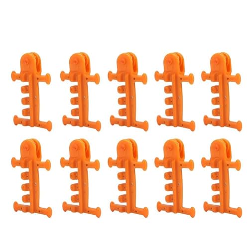 ZYLARUM Greenhouse Fix Tool Kit 10pcs | Rollover Prevention & Ventilation Chuck Pulley | Wind Protection Device for Greenhouse/Farm/Garden | Strong Steel + Plastic Construction (Orange) von ZYLARUM