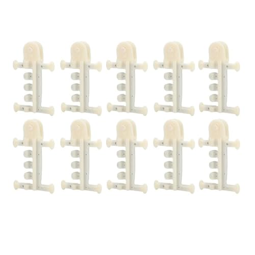 ZYLARUM Greenhouse Fix Tool Kit 10pcs | Rollover Prevention & Ventilation Chuck Pulley | Wind Protection Device for Greenhouse/Farm/Garden | Strong Steel + Plastic Construction (White) von ZYLARUM