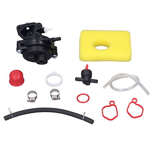 ZYLARUM Lawn Mower Carburetor Kit for 593261 | Enhanced Plastic Replacement Parts | Intake Cleaner & Fuel Pipe Set | Robust Garden Accessories von ZYLARUM