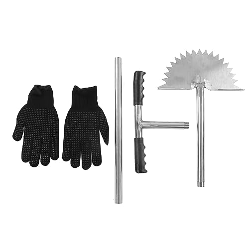 ZYLARUM Manuelles Rasen Edger mit Sägenzahnschneideteil | Edelstahl Half Moon Edger für Gehwege/Einfahrten/Gärten | T - Grip Griff & Langstange für die komfortable Verwendung | Kein von ZYLARUM