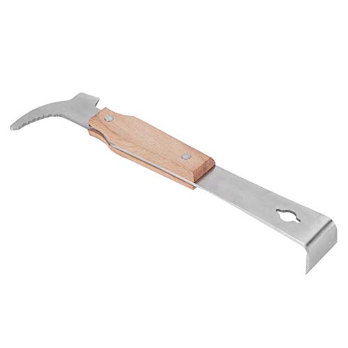 ZYLARUM Metal Honey Scraper | Beekeeping Tool for Comb Separation & Wax Removal | Wood Handle with Hanging Hole | Sturdy & Secure von ZYLARUM