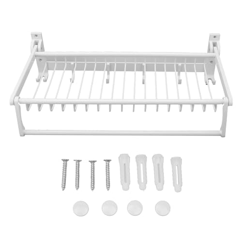 ZYLARUM Oxidation - Proof Space Aluminum Towel Rack | No Drilling Wall Mounted Towel Holder for Bathroom/Kitchen/Dorm | 49 x 22cm Shelf with Screws & Accessories von ZYLARUM