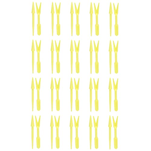 ZYLARUM Small Planting Tool Set of 20 | Sturdy & Portable Seedling Remover for Vegetable Planting/Home Garden | Comfortable Grip, Rustproof PP Material | Easy to Use Transplanting Tool (Yellow) von ZYLARUM