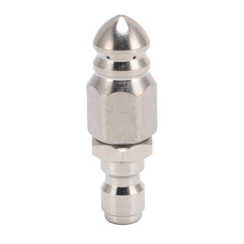 ZYLARUM Stainless Steel Sewer Jetter Nozzle 5000 PSI | High Pressure Washer Nozzle for Pipe Care/Toilets/Sinks | 1/4 Inch Quick Connector, Expert Grade von ZYLARUM