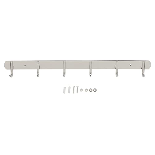 ZYLARUM Wall Mounted Coat Rack | 304 Stainless Steel Hooks for Coats/Hats/Backpacks | Space Saving & Oxidation Protected | Easy Install with Hardware Included (Six-coat hook) von ZYLARUM