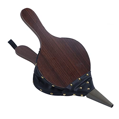 ZYLARUM Wooden Fireplace Bellow | Manual Fire Pit Blower for Outdoor BBQ/Campfire/Indoor Fireplace | Heat - Protected Leather & Wood Design | Housewarming Present von ZYLARUM