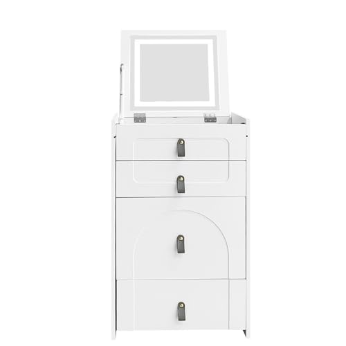 ZYLDDS 3-in-1-Schminktisch mit Klappdeckel, Schminktisch mit gepolstertem Hocker für kleine Räume, kompakter Schminktisch, Schminktisch-Set fürs Schlafzimmer ZYLDDS 3-in-1-Schminktisch mit Klappdeckel, Schminktisch mit gepolstertem Hocker für kleine Räume, kompakter Schminktisch, Schminktisch-Set fürs Schlafzimmer von ZYLDDS