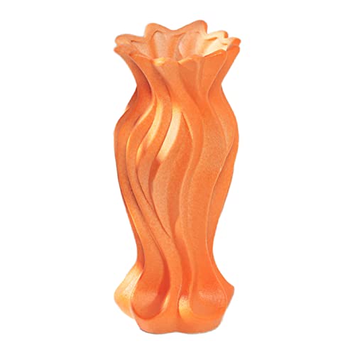 ZYLLZY Moden Keramik-Vasen, orange, unregelmäßig, kreativ, getrocknete Blumen, Vasen, 17,8 cm, nordisches Schreibtisch-Ornament, Keramikvase für Küche, Wohnzimmer, Schlafzimmer, Büro, Dekoration von ZYLLZY