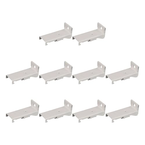 10 Stück Vorhangschienenhalterungen, Metall, seitliche Installationsclip, Wandhaken für Fenster, Vorhänge, Wandmontage, Hardware, Vorhangschienen, Seitenmontage-Adapter 10 Stück Vorhangschienenhalterungen, Metall, seitliche Installationsclip, Wandhaken für Fenster, Vorhänge, Wandmontage, Hardware, Vorhangschienen, Seitenmontage-Adapter von ZYMIADOU