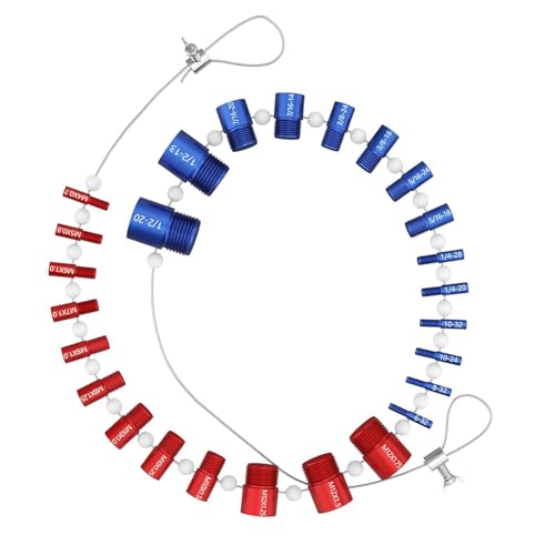 26-teiliges Aluminium-Gewindeprüfer-Set, metrische und königliche Messgeräte für präzise Mutter- und Bolzengrößenidentifizierung, Aluminium-Teilungslehre 26-teiliges Aluminium-Gewindeprüfer-Set, metrische und königliche Messgeräte für präzise Mutter- und Bolzengrößenidentifizierung, Aluminium-Teilungslehre von ZYMIADOU