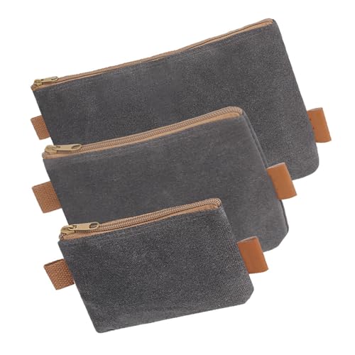 3-teiliges Werkzeugtaschen-Set aus gewachstem Segeltuch, mit Reißverschluss, Organizer für Hardware-Aufbewahrungslösung, Organizer 3-teiliges Werkzeugtaschen-Set aus gewachstem Segeltuch, mit Reißverschluss, Organizer für Hardware-Aufbewahrungslösung, Organizer von ZYMIADOU