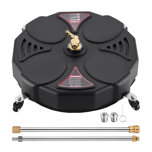 33 cm (13 Zoll) Hochleistungs-Hochdruckreiniger für 3600 PSI mit verstellbaren Düsen und austauschbarer Düsenreiniger von ZYMIADOU