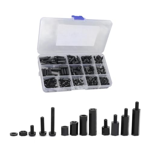 380 Stück Innensechskant-Kappen Kopfschraube Schraube Mutter Unterlegscheibe Set weiblich männlich Säule Nylon dauerhafte Stecknusskappen Kopfschrauben-Set 380 Stück Innensechskant-Kappen Kopfschraube Schraube Mutter Unterlegscheibe Set weiblich männlich Säule Nylon dauerhafte Stecknusskappen Kopfschrauben-Set von ZYMIADOU