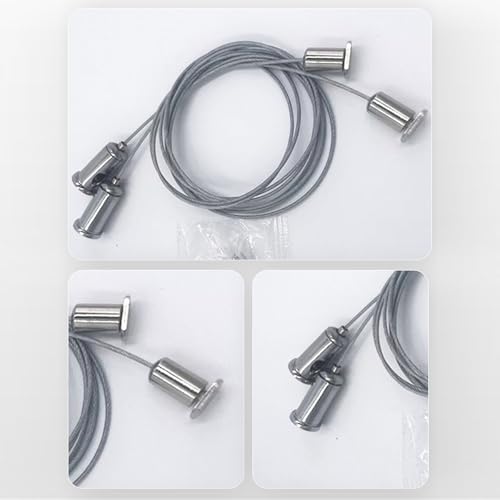 4 Stück Verstellbare Drahtaufhängung Set Tragbares Wohnzubehör für Deckenleuchte und Bild Hängelösung Einstellbare Seilaufhängung 4 Stück Verstellbare Drahtaufhängung Set Tragbares Wohnzubehör für Deckenleuchte und Bild Hängelösung Einstellbare Seilaufhängung von ZYMIADOU