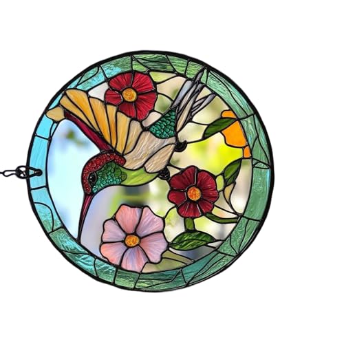Acryl-Kolibri-Fenster-Hängeornament, lebendiges, buntes Design für Innen- und Außenbereich, Heim-/Gartendekoration, Acryl-Kolibri-Hängeanhänger Acryl-Kolibri-Fenster-Hängeornament, lebendiges, buntes Design für Innen- und Außenbereich, Heim-/Gartendekoration, Acryl-Kolibri-Hängeanhänger von ZYMIADOU