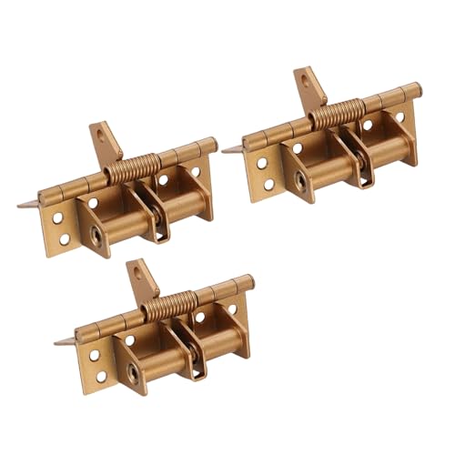 Automatisches Türscharnier, strapazierfähig, selbstschließend, Holz, 90 Grad, Federscharniere, Hardware für Haustürzubehör, 3 Stück von ZYMIADOU
