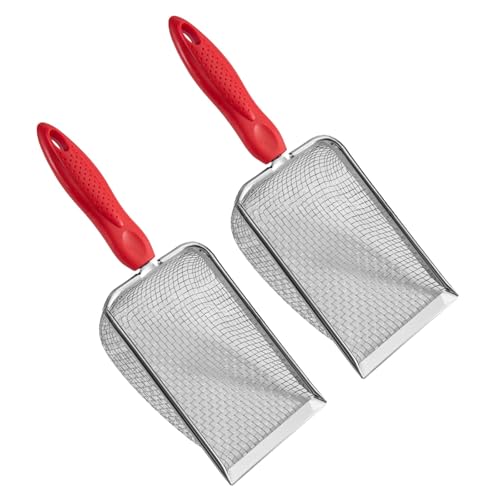 Edelstahl-Gartenschaufel mit Griff, anwendbar für kleine Katzen, Streu, Haustierreinigung, Filter, Kompostschaufel von ZYMIADOU