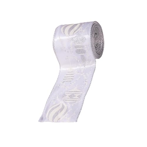 Festliches wiederverwendbares Band für Weihnachtsschleifen, Stoff für Baumschmuck und Verpackung, wiederverwendbarer Weihnachtsbaum Festliches wiederverwendbares Band für Weihnachtsschleifen, Stoff für Baumschmuck und Verpackung, wiederverwendbarer Weihnachtsbaum von ZYMIADOU