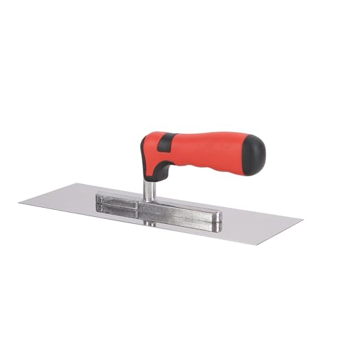 Flache, gekerbte Maurerkelle, Bodenbelag und Fliesen, weicher Griff, Konstruktionswerkzeug, Betonglättungskelle von ZYMIADOU