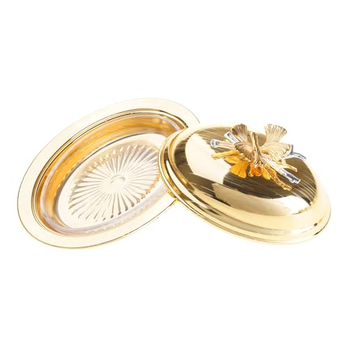 Goldenes Obst-Nuss-Tablett für Küche, Arbeitsplatte, Servierschale, europäische Butterdose mit Deckel, Dessertkuchen-Aufbewahrungshalter, Metall-Snack-Tablett für Nüsse und Trockenfrüchte Goldenes Obst-Nuss-Tablett für Küche, Arbeitsplatte, Servierschale, europäische Butterdose mit Deckel, Dessertkuchen-Aufbewahrungshalter, Metall-Snack-Tablett für Nüsse und Trockenfrüchte von ZYMIADOU