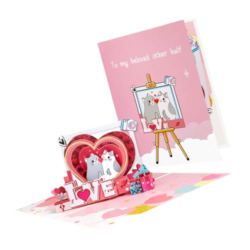 Grußkarte mit Umschlag, Popup-Bilderrahmen, Tiermotiv, Geburtstag, Valentinstag, Geschenk für Freundin, Geburtstag, Überraschungskarte Grußkarte mit Umschlag, Popup-Bilderrahmen, Tiermotiv, Geburtstag, Valentinstag, Geschenk für Freundin, Geburtstag, Überraschungskarte von ZYMIADOU