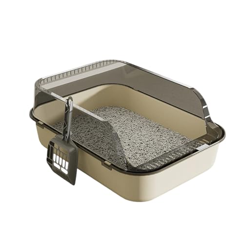 Halbgeschlossene Katzentoilette, hohe Wand, Spritzschutz, verdickte Geruchskontrolle, leicht zu reinigen, Toilette für Zuhause, Badezimmer Halbgeschlossene Katzentoilette, hohe Wand, Spritzschutz, verdickte Geruchskontrolle, leicht zu reinigen, Toilette für Zuhause, Badezimmer von ZYMIADOU