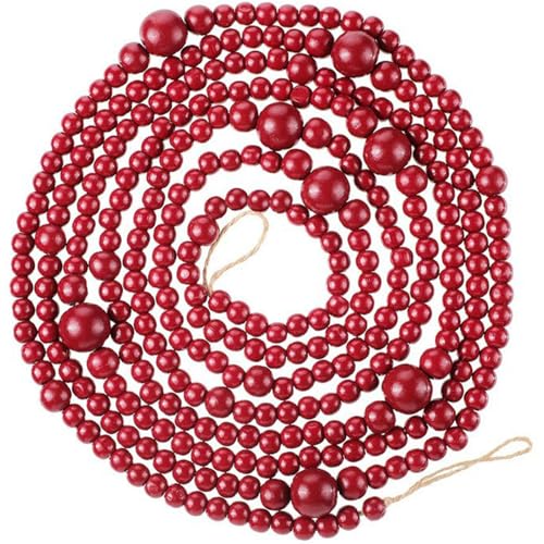Holzperlenstränge für Feiertagsdekorationen, kreative Familien-Bastelprojekte und Party-Baumschmuck, kinderfreundliches Weihnachten Holzperlenstränge für Feiertagsdekorationen, kreative Familien-Bastelprojekte und Party-Baumschmuck, kinderfreundliches Weihnachten von ZYMIADOU