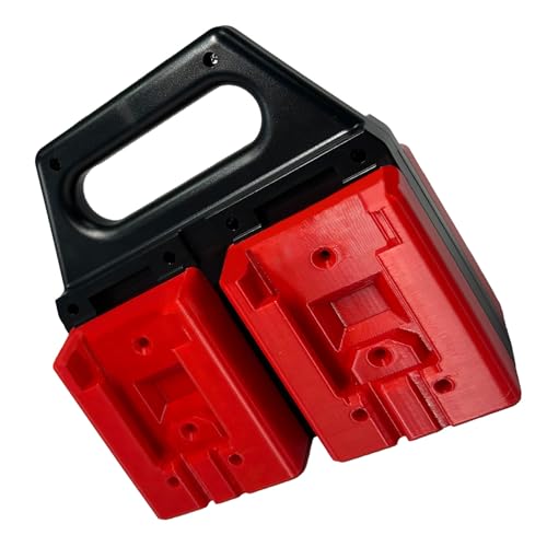 Kompaktes ABS-Batterieregal mit 4 Schlitzen, sichere Basishalterung für 18 V/20 V Elektrowerkzeuge, Werkstatt, nicht kippbar, Batterieaufbewahrung von ZYMIADOU
