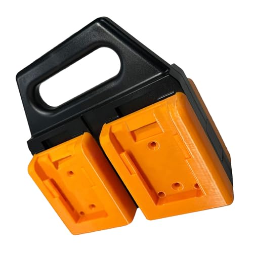 Kompaktes ABS-Batterieregal mit 4 Schlitzen, sichere Basishalterung für 18 V/20 V Elektrowerkzeuge, Werkstatt, nicht kippbar, Batterieaufbewahrung von ZYMIADOU