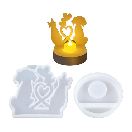 Silikon-Ständerformen für Kerzenhalter, Teelichthalter, Gipsdekoration, Epoxidharz-Formen von ZYMIADOU