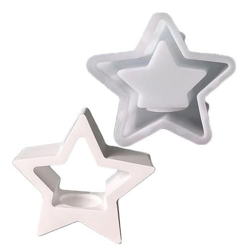 Silikonform mit ausgehöhlten Herzen, Teelichthalter für Epoxidharz, Teelichthalter, Weihnachtsdekoration, Handwerk von ZYMIADOU