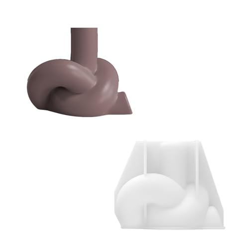 Silikonform mit einzigartigem Seilknoten-Design, konischer Kerzenhalter, für handgefertigte Geschenke und europäische Knotenhalter von ZYMIADOU