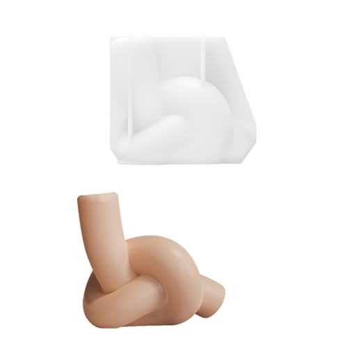 Silikonform mit einzigartigem Seilknoten-Design, konischer Kerzenhalter, für handgefertigte Geschenke und europäische Knotenhalter von ZYMIADOU